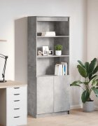 vidaXL Висок шкаф бетонно сив 70x35x180 см инженерно дърво