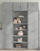 vidaXL Висок шкаф бетонно сив 70x41x185 см инженерно дърво