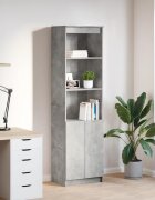 vidaXL Висок шкаф Бетонно сиво 50x35x180 cм инженерно дърво