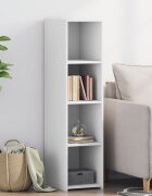 vidaXL Висок шкаф бял 30x41x124 см инженерно дърво