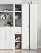 vidaXL Висок шкаф бял 30x425x185 см инженерно дърво