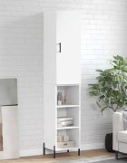 vidaXL Висок шкаф бял 345x34x180 см инженерно дърво