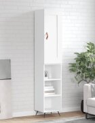vidaXL Висок шкаф бял 345x34x180 см инженерно дърво