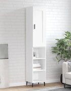 vidaXL Висок шкаф бял 345x34x180 см инженерно дърво