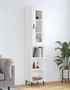 vidaXL Висок шкаф бял 345x34x180 см инженерно дърво