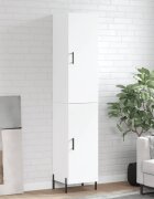 vidaXL Висок шкаф бял 345x34x180 см инженерно дърво