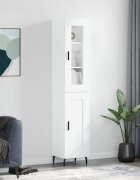 vidaXL Висок шкаф бял 345x34x180 см инженерно дърво