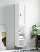 vidaXL Висок шкаф бял 345x34x180 см инженерно дърво