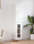 vidaXL Висок шкаф бял 345x34x180 см инженерно дърво
