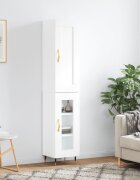 vidaXL Висок шкаф бял 345x34x180 см инженерно дърво