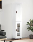 vidaXL Висок шкаф бял 345x34x180 см инженерно дърво