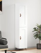 vidaXL Висок шкаф бял 345x34x180 см инженерно дърво
