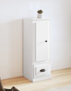 vidaXL Висок шкаф бял 36x355x1035 см инженерно дърво