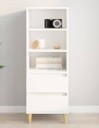 vidaXL Висок шкаф бял 40x36x110 см инженерно дърво