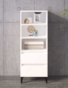 vidaXL Висок шкаф бял 40x36x110 см инженерно дърво