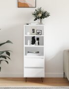 vidaXL Висок шкаф бял 40x36x110 см инженерно дърво
