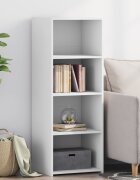 vidaXL Висок шкаф бял 45x41x124 см инженерно дърво