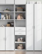 vidaXL Висок шкаф бял 45x425x185 см инженерно дърво