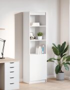 vidaXL Висок шкаф бял 50x35x180 cм инженерно дърво