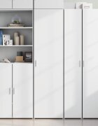 vidaXL Висок шкаф бял 50x425x185 см инженерно дърво