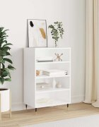 vidaXL Висок шкаф бял 57x35x90 см инженерно дърво