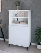 vidaXL Висок шкаф бял 60x36x110 см инженерно дърво