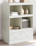 vidaXL Висок шкаф бял 67x39x95 см стомана