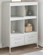 vidaXL Висок шкаф бял 68x39x1015 см стомана