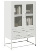 vidaXL Висок шкаф бял 68x39x1115 см стомана