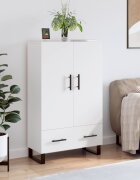 vidaXL Висок шкаф бял 695x31x115 см инженерно дърво