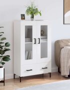 vidaXL Висок шкаф бял 695x31x115 см инженерно дърво