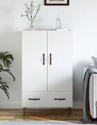 vidaXL Висок шкаф бял 695x31x115 см инженерно дърво