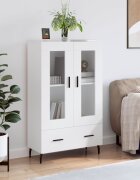 vidaXL Висок шкаф бял 695x31x115 см инженерно дърво