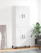 vidaXL Висок шкаф бял 695x34x180 см инженерно дърво