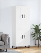 vidaXL Висок шкаф бял 695x34x180 см инженерно дърво
