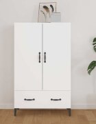 vidaXL Висок шкаф бял 70x31x115 см инженерно дърво