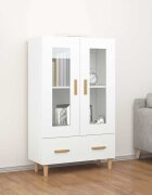 vidaXL Висок шкаф бял 70x31x115 см инженерно дърво