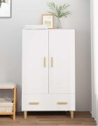 vidaXL Висок шкаф бял 70x31x115 см инженерно дърво