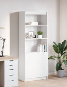 vidaXL Висок шкаф бял 70x35x180 см инженерно дърво