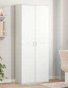 vidaXL Висок шкаф бял 70x35x180 см инженерно дърво