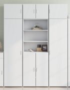 vidaXL Висок шкаф бял 70x425x185 см инженерно дърво