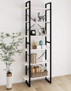 vidaXL Висок шкаф бял 80x30x210 см борово дърво масив