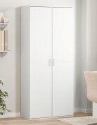 vidaXL Висок шкаф бял 80x35x180 см инженерно дърво