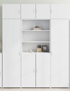 vidaXL Висок шкаф бял 80x425x185 см инженерно дърво
