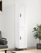 vidaXL Висок шкаф бял гланц 345x34x180 см инженерно дърво