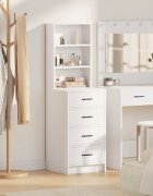 vidaXL Висок шкаф Бяло 40 x 41 x 135 см Инженерна дървесина