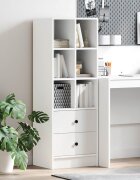 vidaXL Висок шкаф Бяло 455 x 34 x 127 см