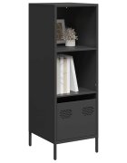 vidaXL Висок шкаф черен 35x39x1035 см стомана