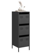 vidaXL Висок шкаф черен 39x35x1035 см стомана