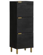 vidaXL Висок шкаф черен 40x33x110 см инженерно дърво